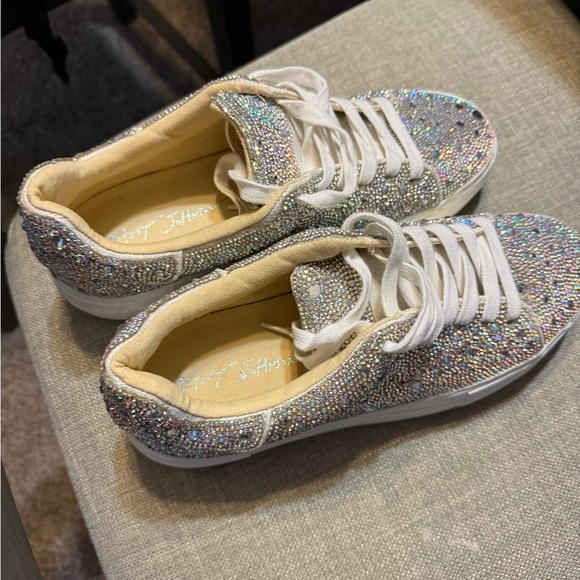 Steve Madden Shoes - Betsy Johnson Sparkling Silver Sneakers